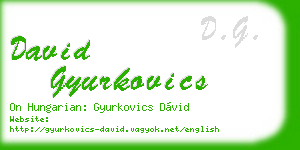 david gyurkovics business card